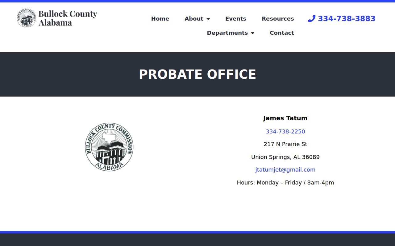 Bullock County Probate Court records online services