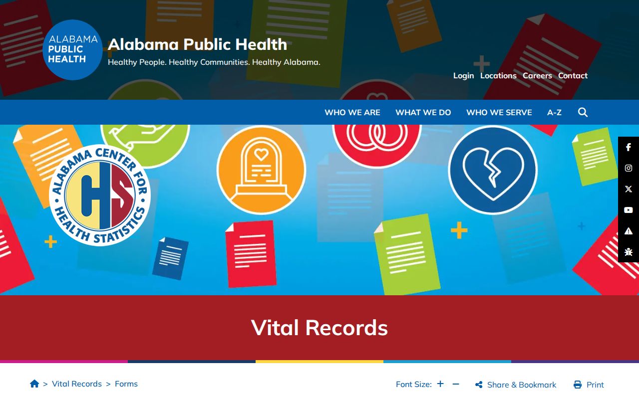 Bullock County probate records ADPH vital records forms